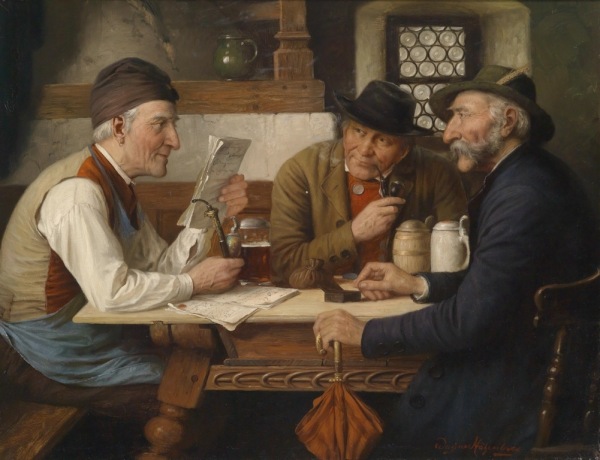 Josef Wagner-Höhenberg (1870–1939)~discuţii cu notarul într-o tavernă bavareză