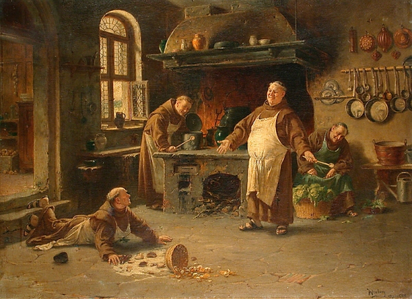 Adolf Humborg(1847 – 1921) ~ Un mic accident în bucătăria mănăstirii