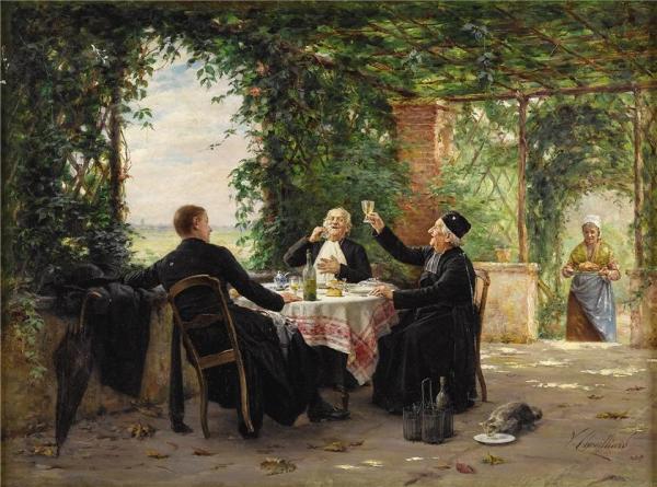 Vincent Jean Baptiste Chevilliard (1841-1904)~Întîlnirea de după-amiază