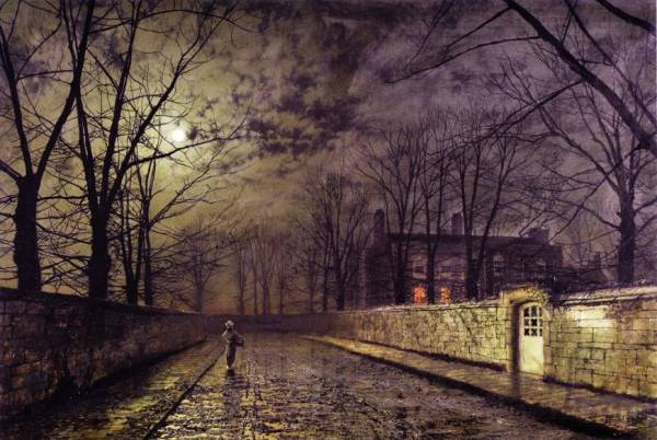 John Atkinson Grimshaw  (1836-1893)~Silver Moonlight