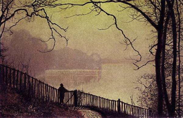 John Atkinson Grimshaw  (1836-1893)~Waterloo Lake, Roundhay Park, Leeds