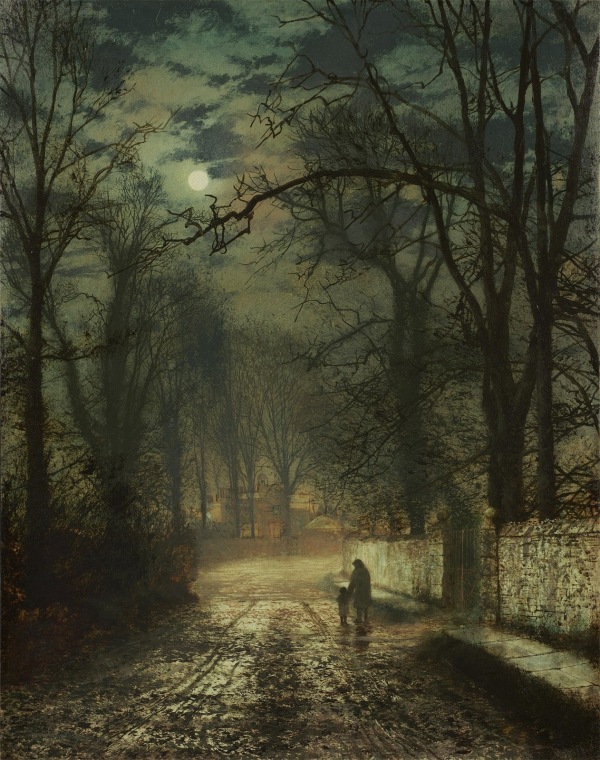 John Atkinson Grimshaw (1836-1893)~ Moonlit Lane