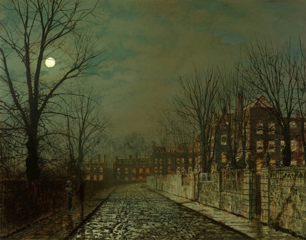 John Atkinson Grimshaw (1836-1893)~A Moonlit Road