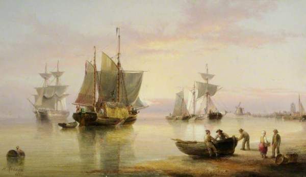 Henry Redmore ( 1820-1887)~scenă marină