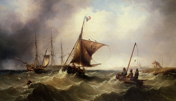 Henry Redmore ( 1820-1887)~nave de pescuit în larg