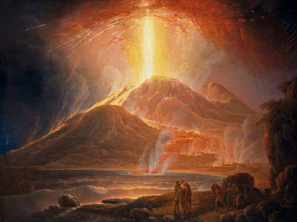 <a href="https://en.wikipedia.org/wiki/Jacob_More">Jacob More, pictor scoţian (1740-1793) ~ Erupția Vezuviului, cu distrugerea unui oraș roman, Pompei</a>