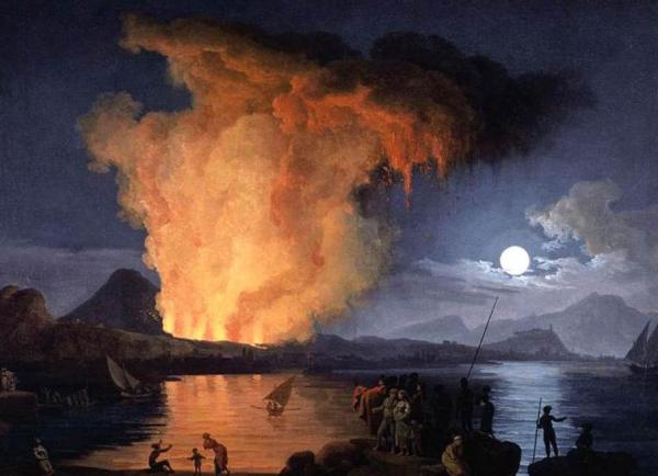<a href="https://en.wikipedia.org/wiki/Pierre-Jacques_Volaire"> Pierre Jacques Volaire, pictor francez (1729 – 1790)~ Erupția Vezuviului</a>