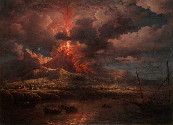 <a href="https://en.wikipedia.org/wiki/William_Marlow"> William Marlow, pictor englez (1740-1813)~ Erupția Vezuviului, noaptea</a>