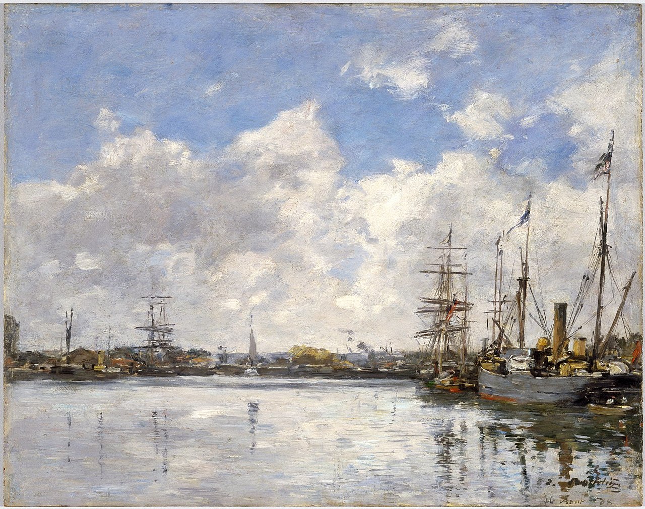 Eugène Louis Boudin, pictor francez (1824 – 1898) ~ Le Havre, l'avant port 1884