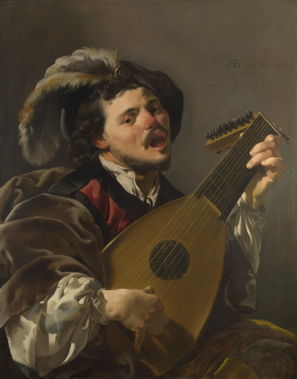 Hendrick ter Brugghen, pictor olandez (1588–1629) ~ A man playing a lute