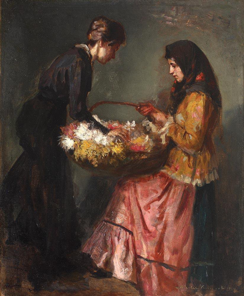 Nicolae Vermont, pictor român (10 octombrie 1866, Bacău - 14 iunie 1932) ~ Florăreasa