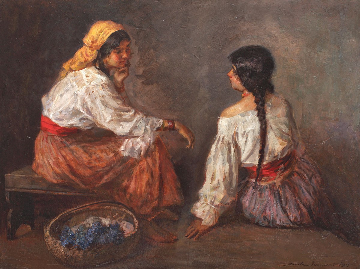 Nicolae Vermont, pictor român (10 octombrie 1866, Bacău - 14 iunie 1932) ~Florărese 1915