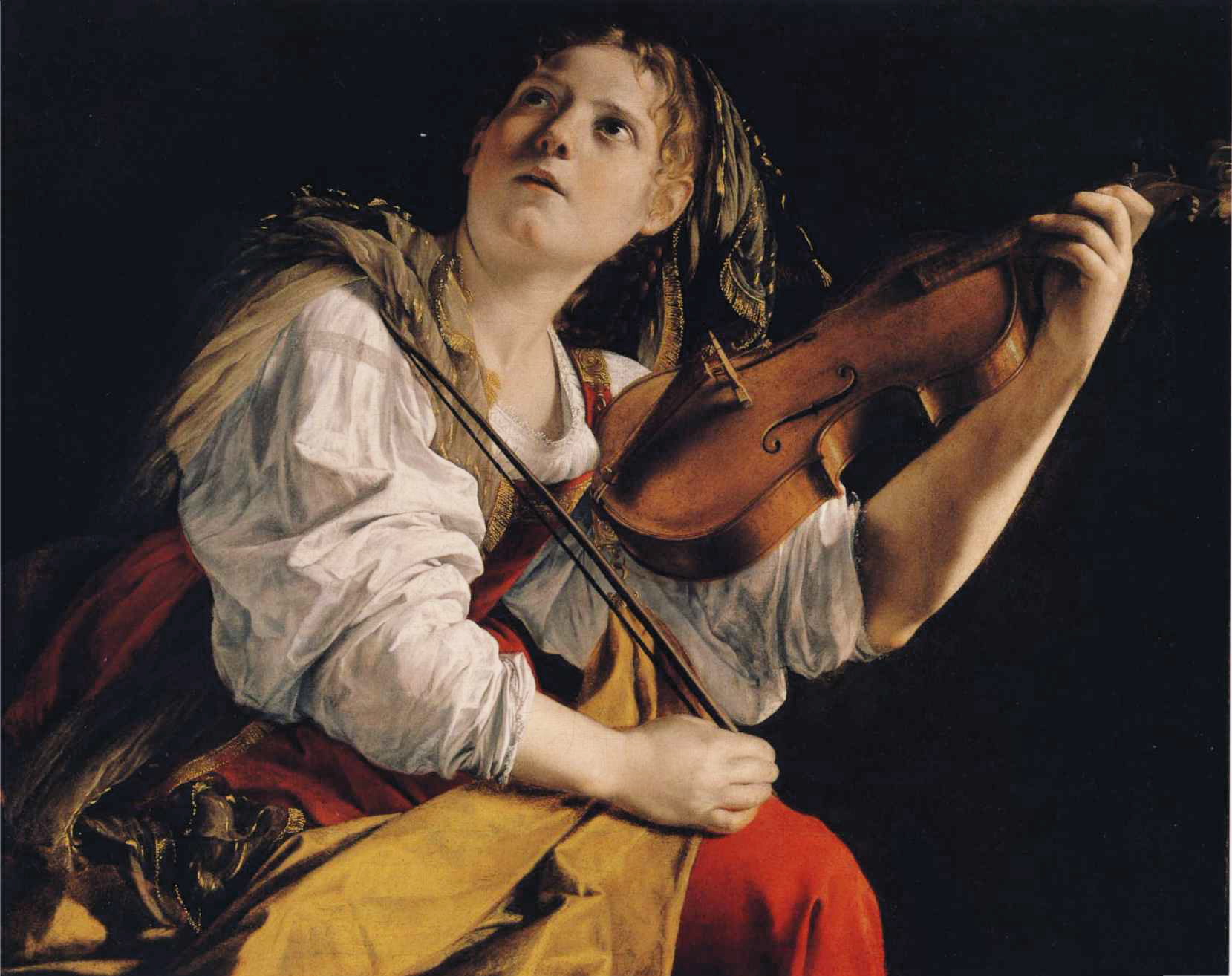 Orazio Lomi Gentileschi, pictor italian (1563–1639) ~Young woman playing the violin
