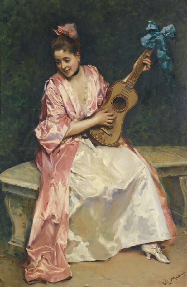 Raimundo de Madrazo y Garreta, pictor spaniol (1841-1920) ~ Alina Massoon with gitara