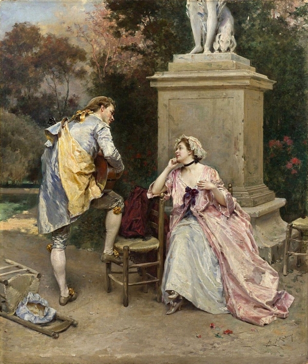 Raimundo de Madrazo y Garreta, pictor spaniol (1841-1920) ~ Serenade