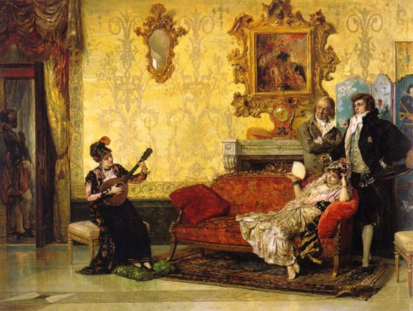 Vicente Palmaroli González, pictor spaniol (1834-1896) ~ The concert