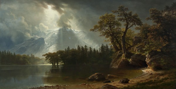 Albert Bierstadt ~ passing storm over the Sierra