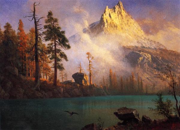 Albert Bierstadt, pictor germano - american (1830 -1902)~ Mountain Lake
