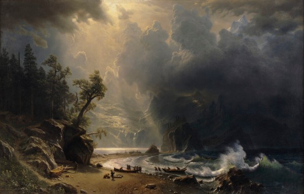 Albert Bierstadt, pictor germano - american (1830 -1902)~ Puget Sound On The Pacific Coast
