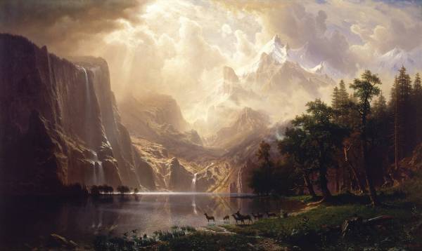 Albert Bierstadt, pictor germano - american (1830 -1902)~ Sierra Nevada Mountains, California,