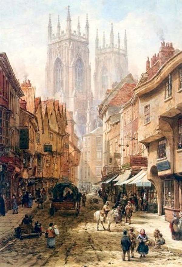 Louise Rayner, pictor englez, acuarelă şi guașă (1832–1924) ~ York Minster